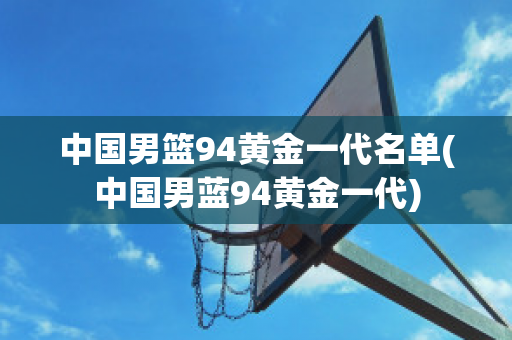 中国男篮94黄金一代名单(中国男蓝94黄金一代)